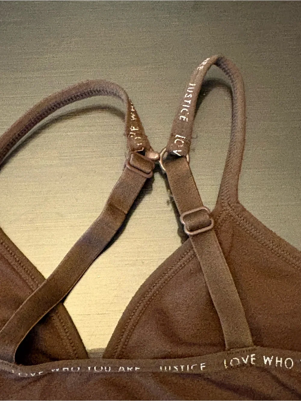 Justice Brown Seamless Bralette with Branded Trim